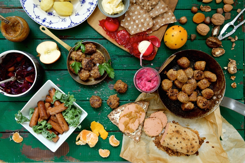 1_Quorn_julbord_samlingsbild_ovanifra%CC%8An - Ett vegetariskt julbord är ett nyttigt julbord