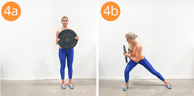 4 - 7 övningar med viktplatta