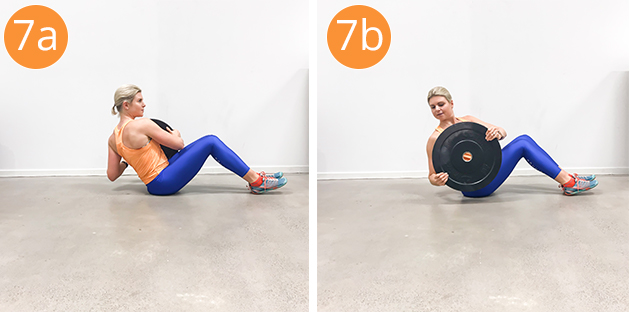7 - 7 övningar med viktplatta