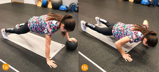 armhavning_medicinboll - övningar med medicinboll