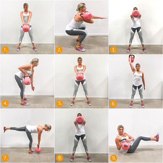 traningsprogram10 - styrkeövningar med kettlebell