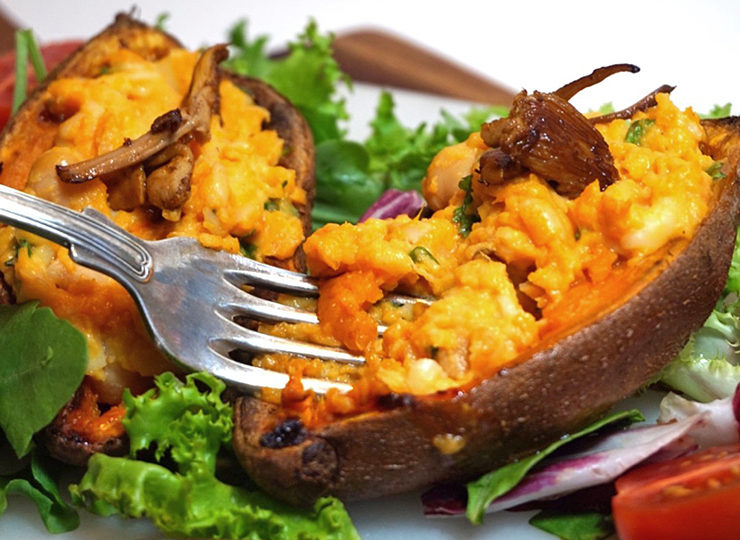 ugnsbakad sötpotatis