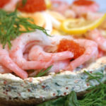 Räkcheesecake festlig meny till alla hjärtans dag