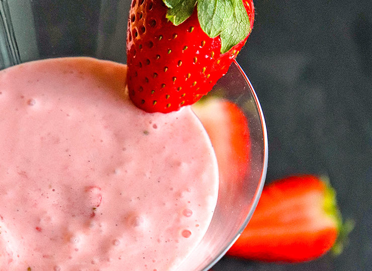 jordgubbsmilkshake nyttig smoothie