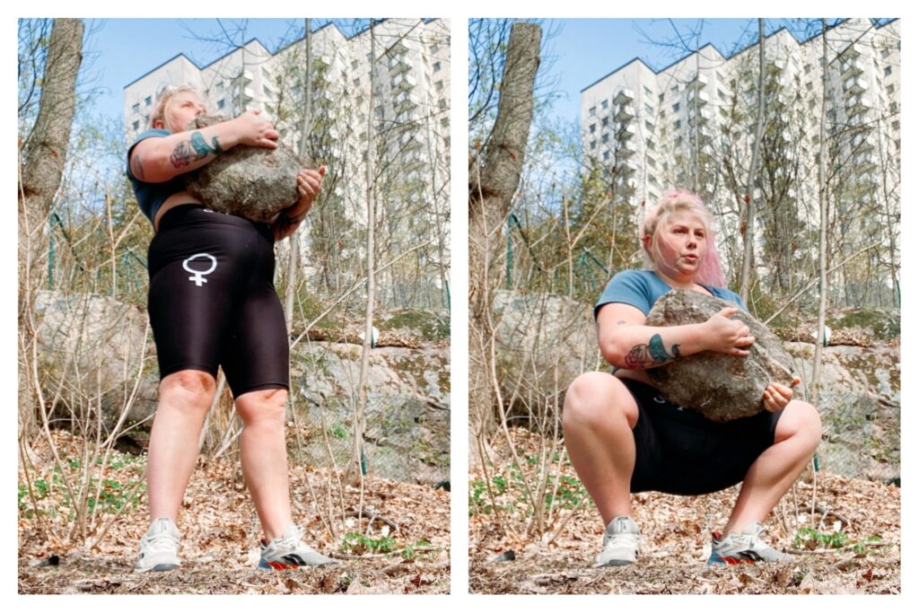 Träna i naturen - Knäböj