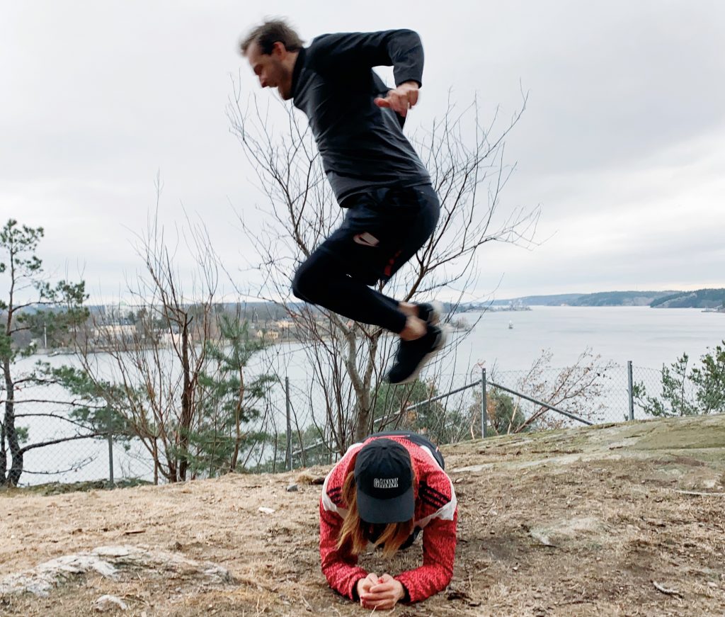 Alla hjärtans dag hopp parträning
