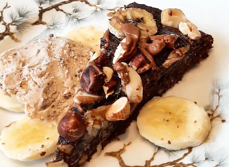 banankaka med choklad