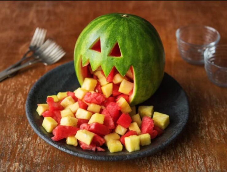 Melonmonster - Enkla Halloween Snacks