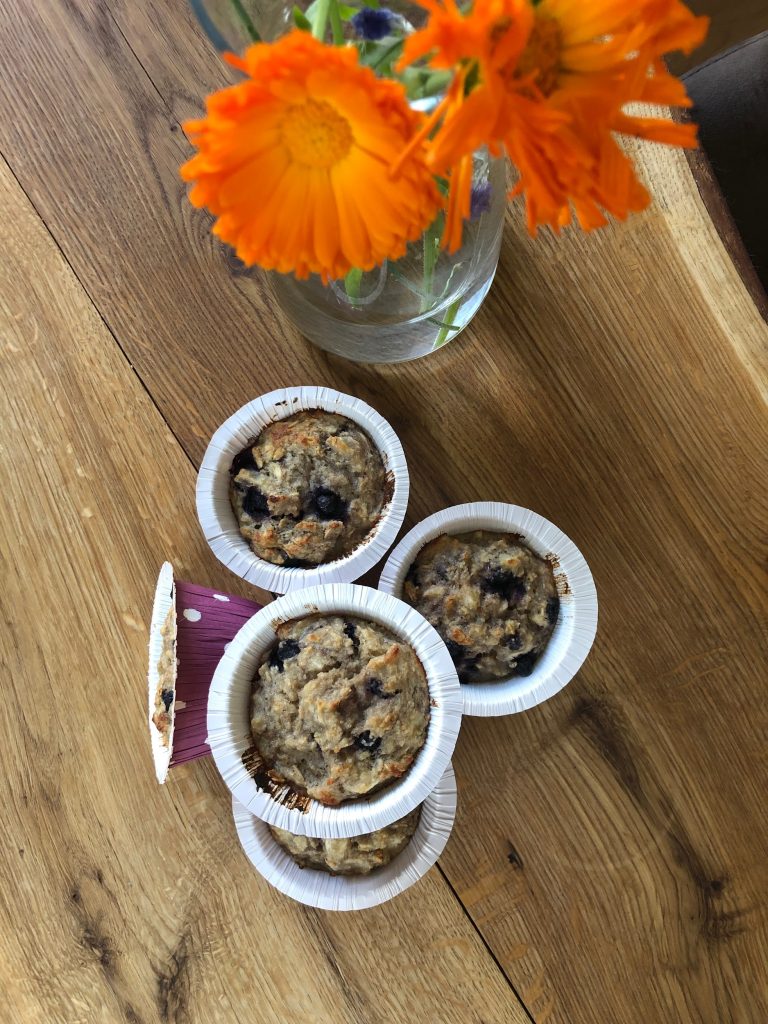 sockerfria blåbärsmuffins