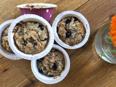 sockerfria blåbärsmuffins