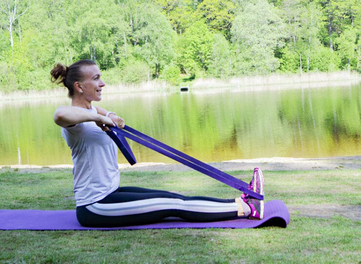 träning med gummiband