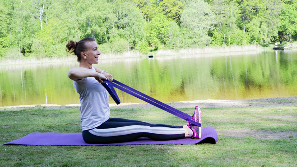 träning med gummiband