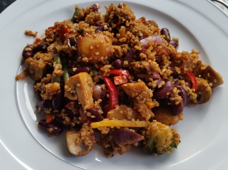 nyttiga recept - Vegetarisk bulgursallad