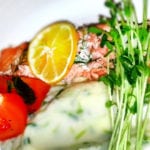 Recept: Ugnsbakad lax med blomkålsmos