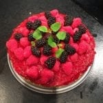 Vegansk rawfoodtårta med hallon