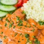 Vegetarisk Stroganoff med halloumi - recept