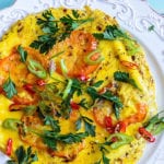 Omelett med fetaost och tomat