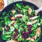 Recept: Kyckling med granatäpple och spenat