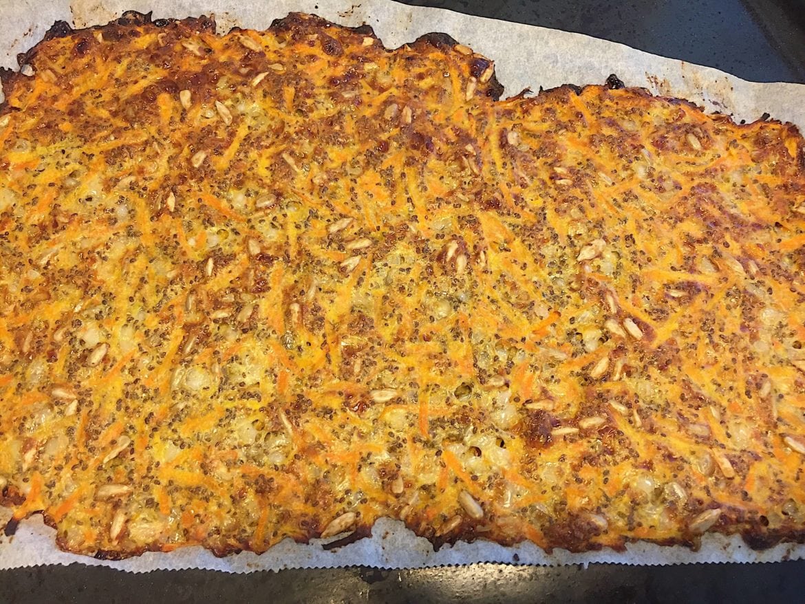 Bröd med keso och morötter