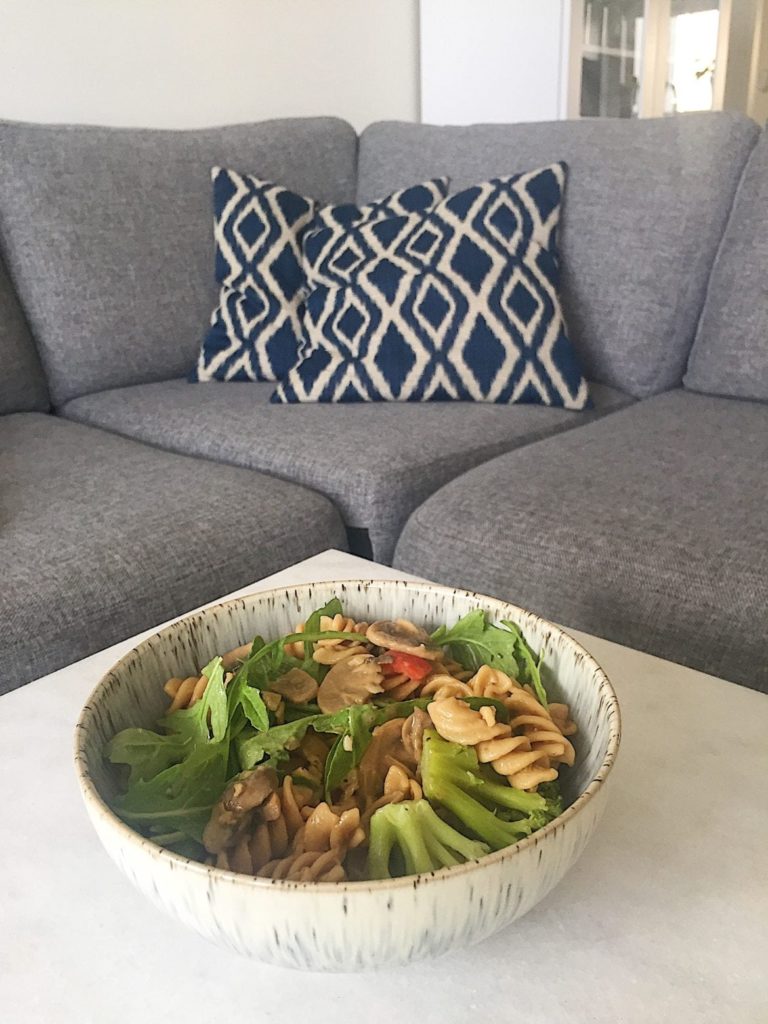 Linspasta med champinjonsås
