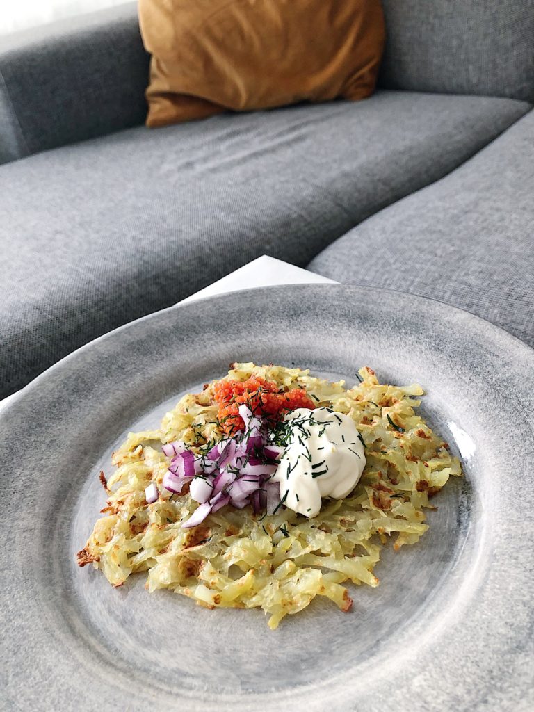 Råraka i våffelljärn