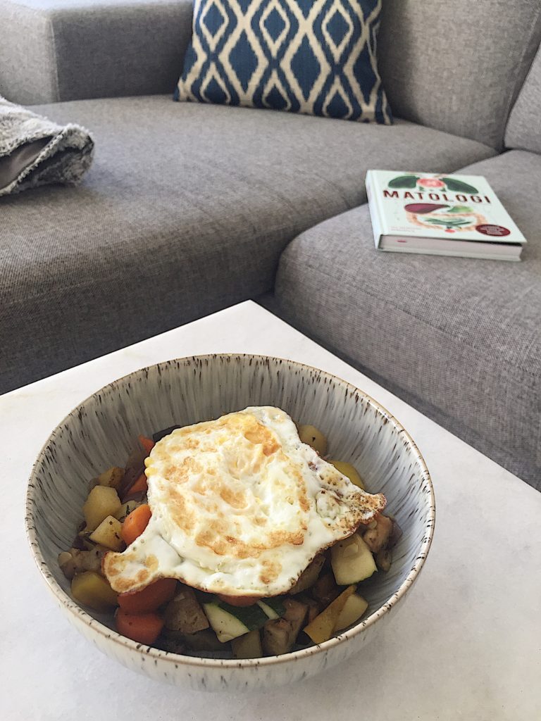 stekt ägg till pyttipanna