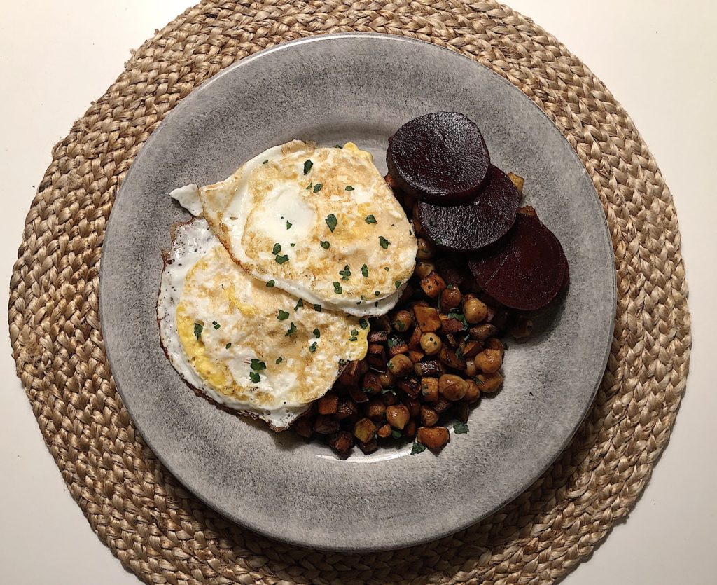 Pyttipanna med sötpotatis