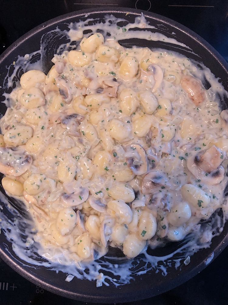 Gnocchi med champinjoner 
