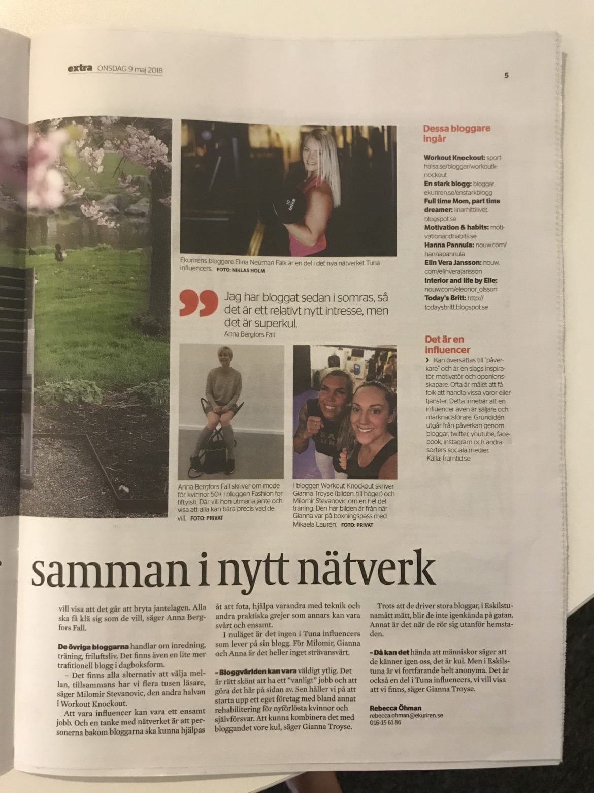 IMG_5695 - Tuna influencers i tidningen Extra - Eskilstuna Kuriren