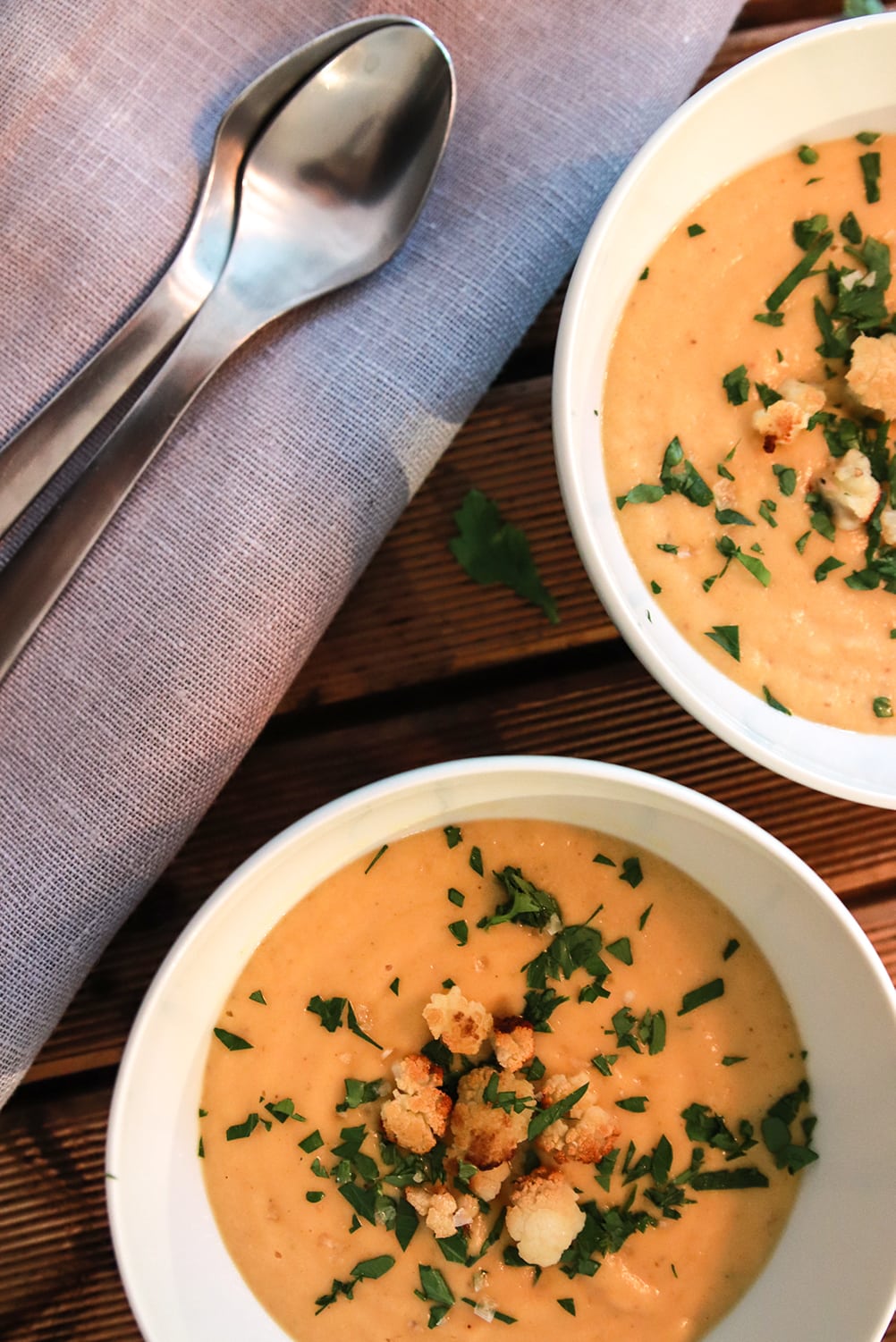 IMG_2743 - Vegansk blomkålssoppa på ugnsrostad blomkål och vitlök