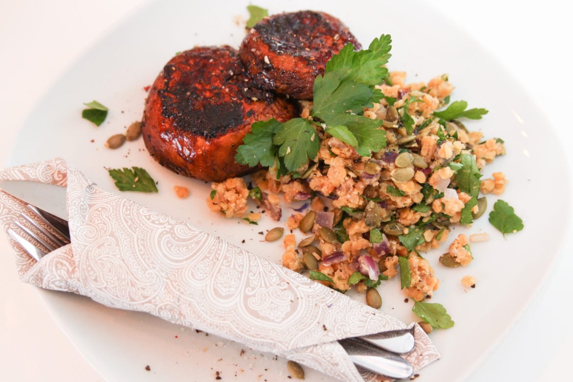 IMG_3973 - Linssallad med stekt portabellosvamp