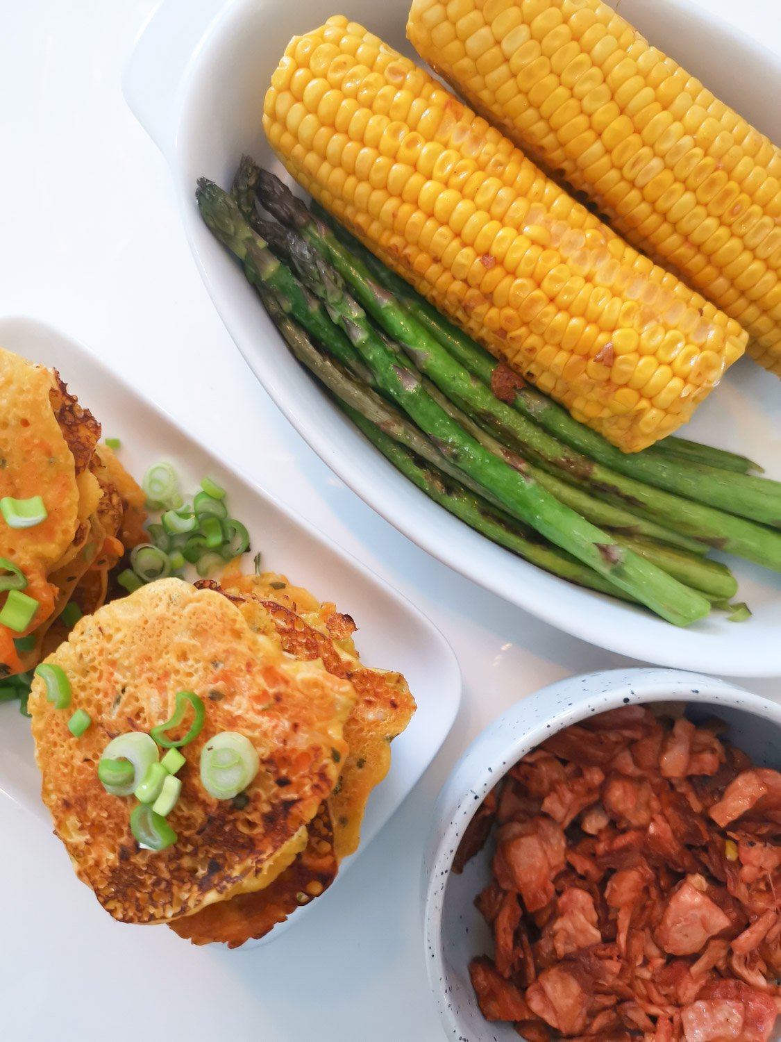 psx_20190419_1726382358287476494587233 - Fritters med morötter, salladslök och ramslök. Veganska och glutenfria