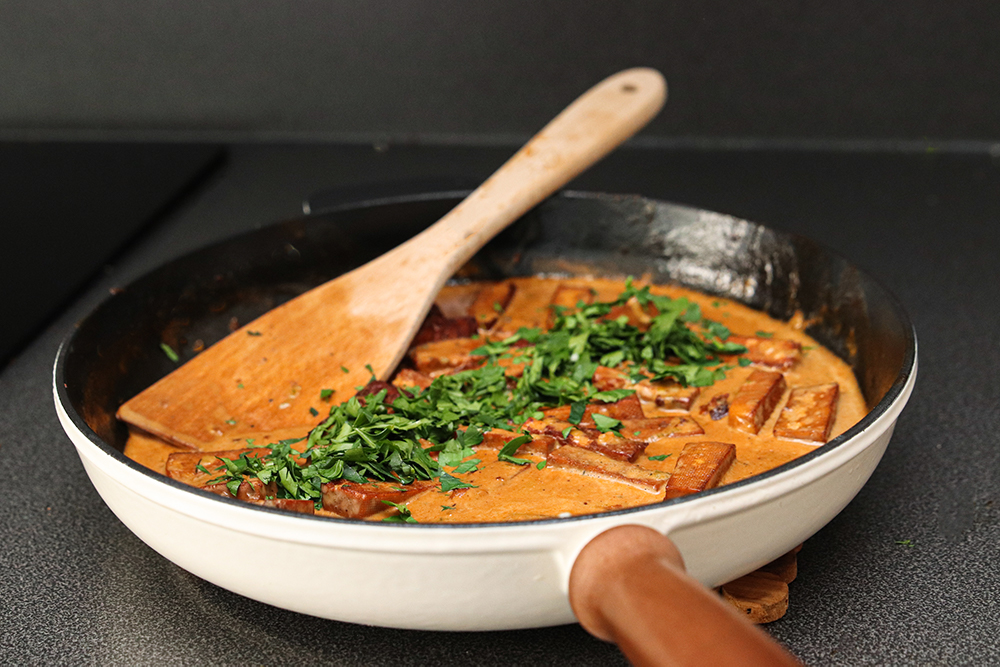 vegansk Tofu stroganoff