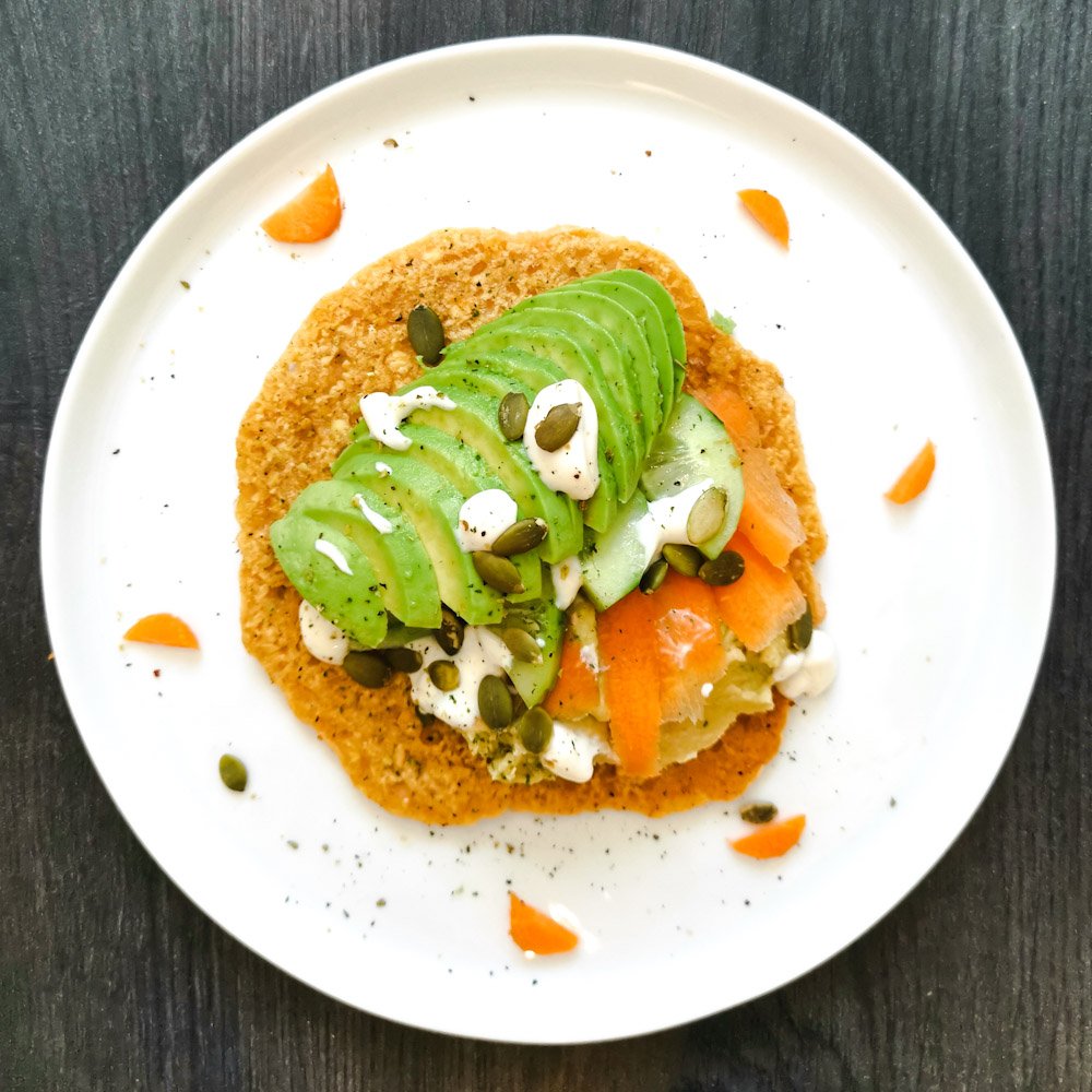 Vegansk wrap på linstortilla