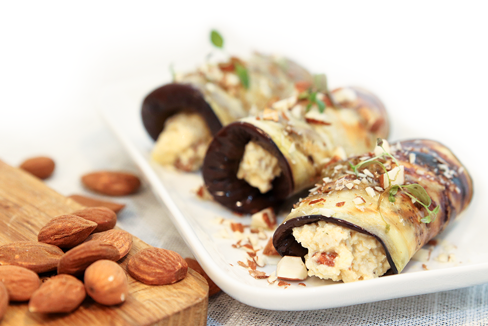 veganska auberginerullar