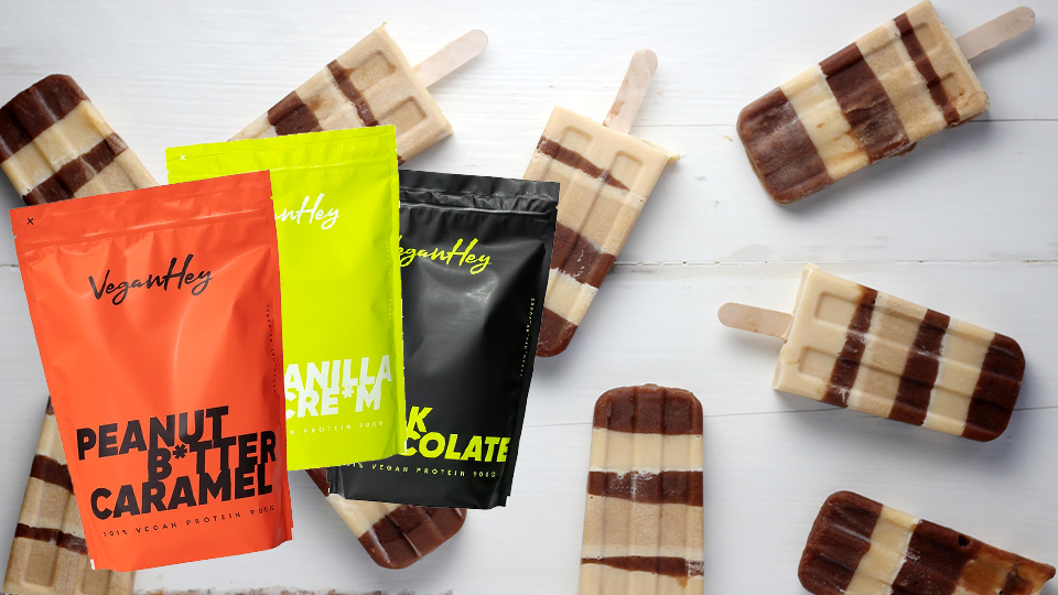 veganhaey - Peanut Butter Caramel Proteinpulver och hemmagjord glass