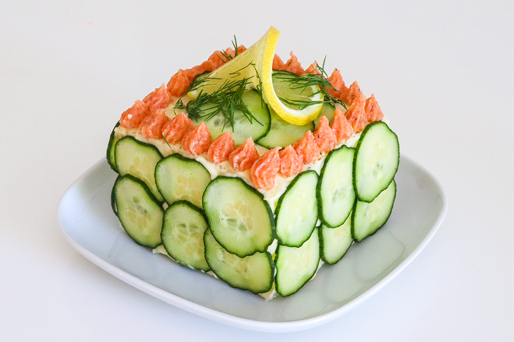 vegansk smörgåstårta