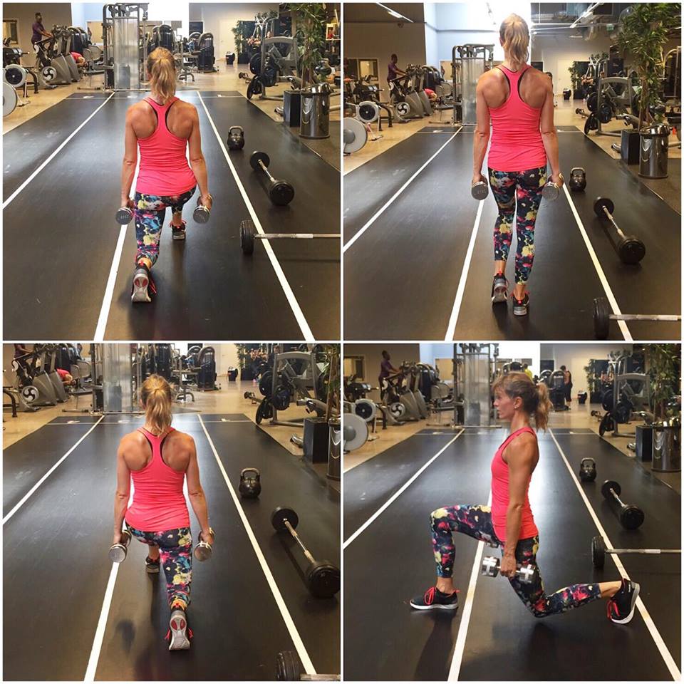 160719 Utfallsgång med hantlar