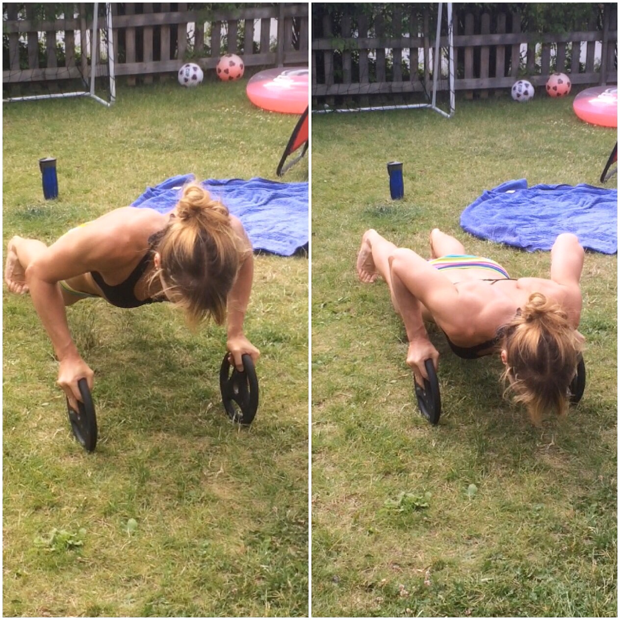 armhävning på viktskivor