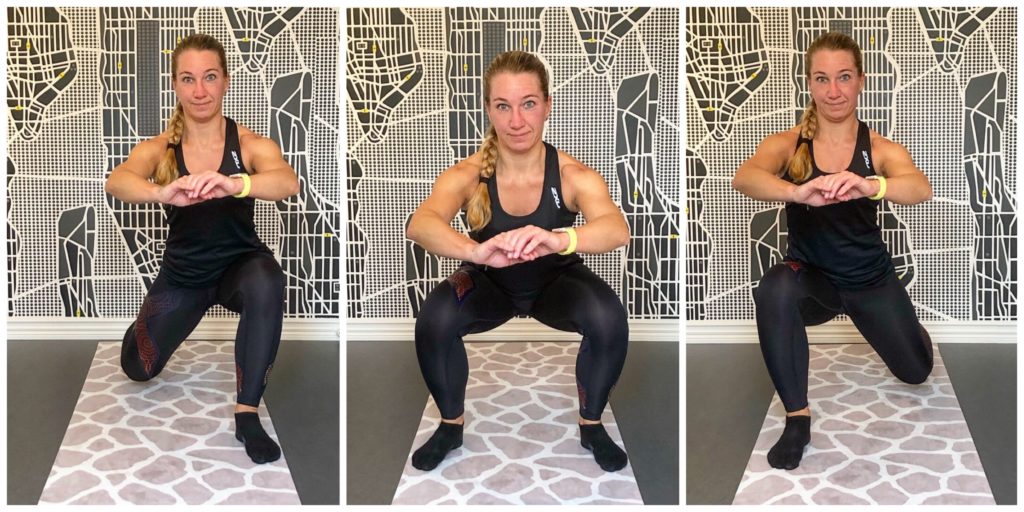 Squat med utfall bakåt