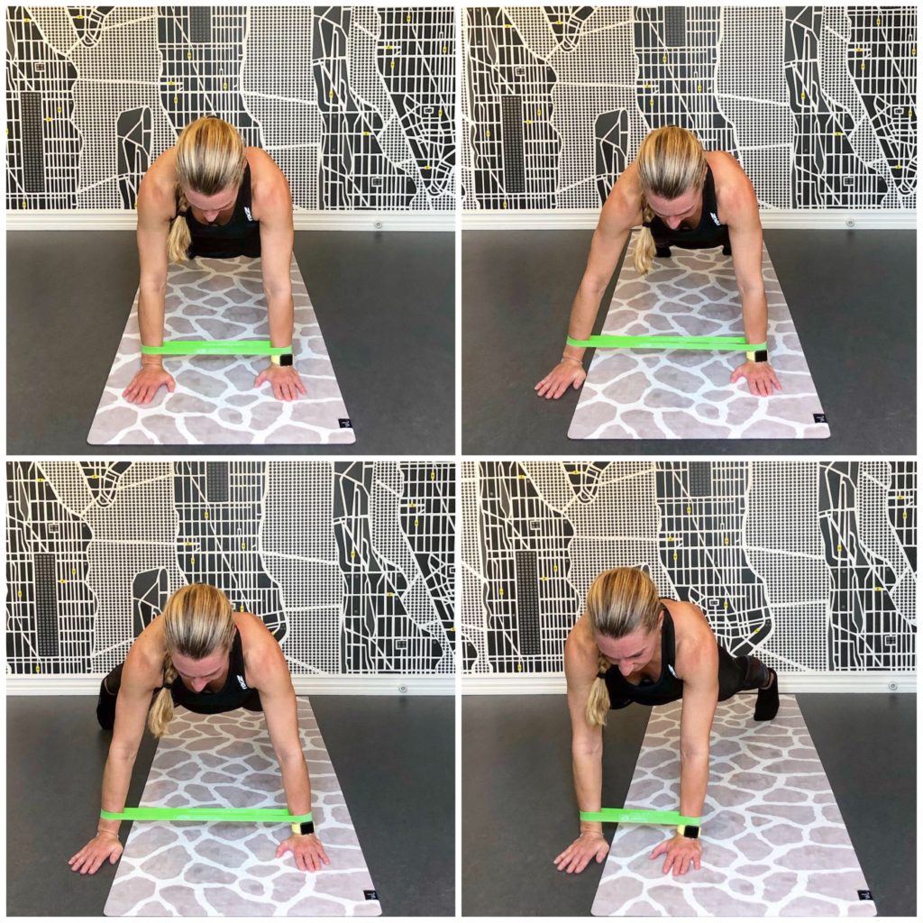 Armgång med gummiband