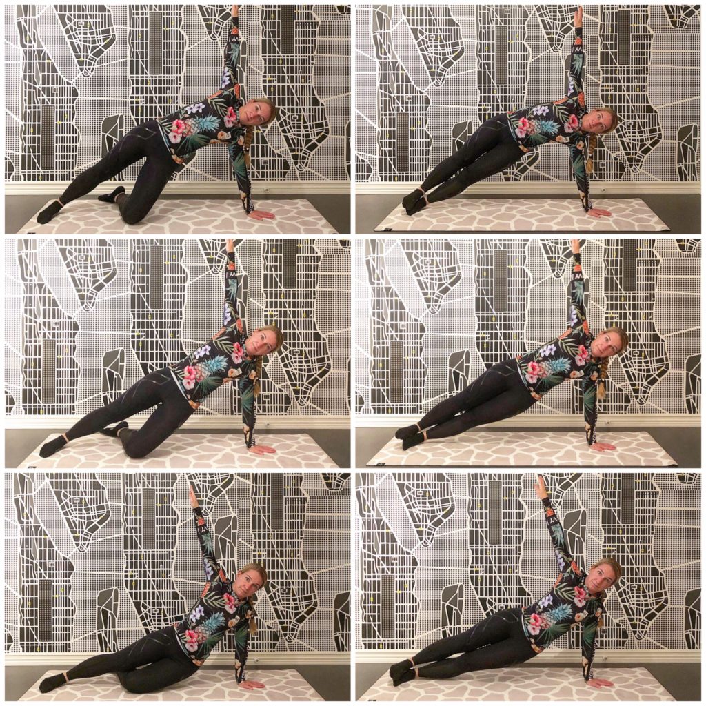 Sidoplanka med höftlyft