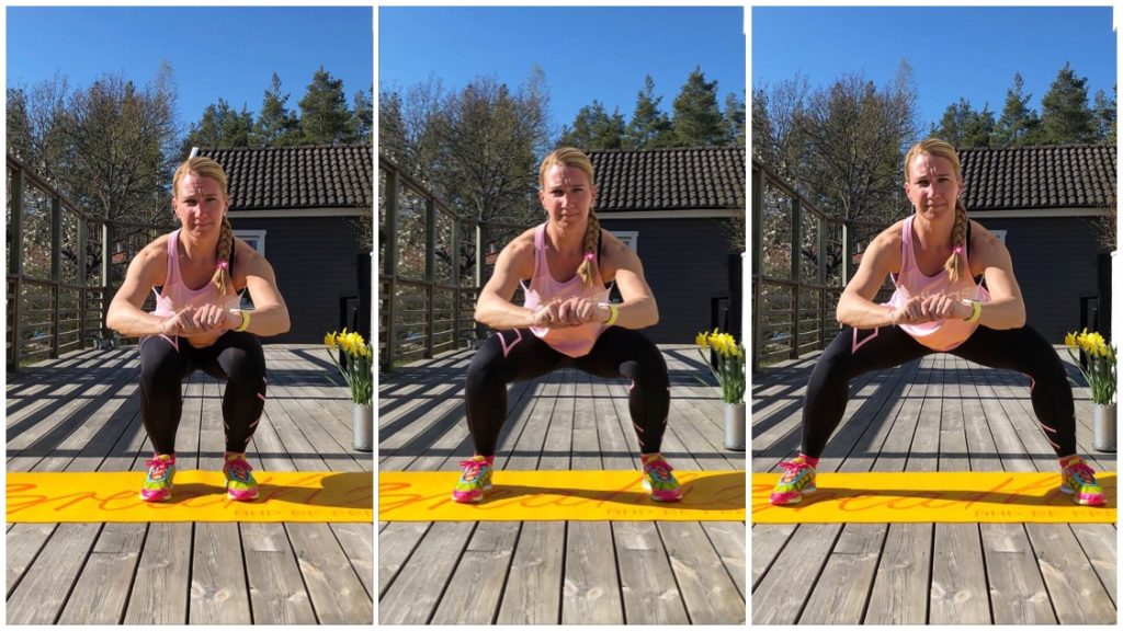 Squat med tvåstegshopp