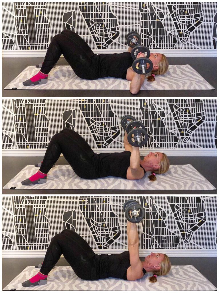 Liggande hantelpress