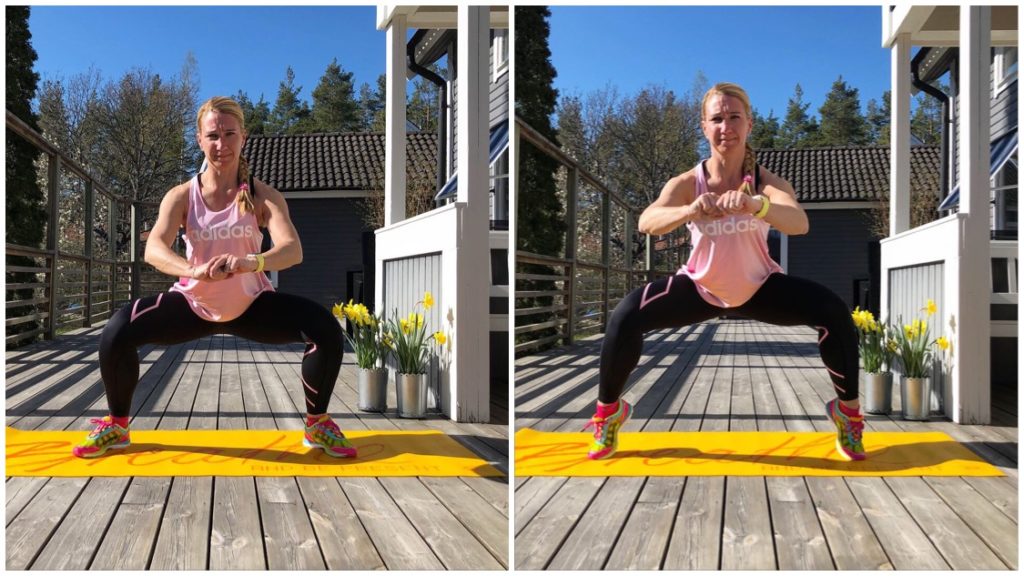 Bred squat med hällyft
