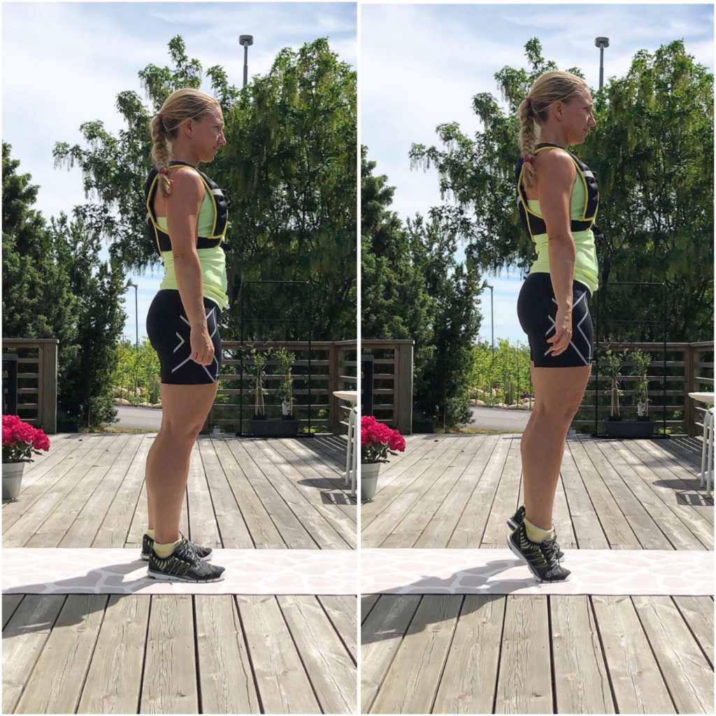 Tåhäv med viktväst