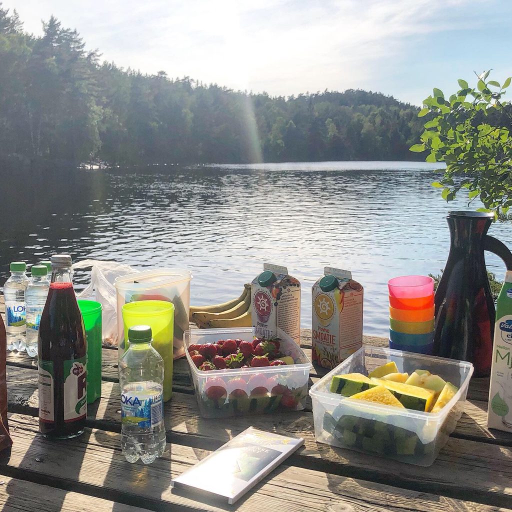 Picknick på bryggan