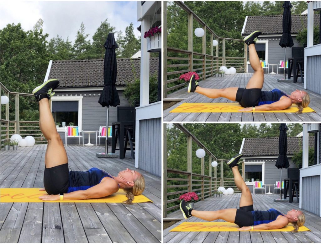 Benlyft med ett ben i taget