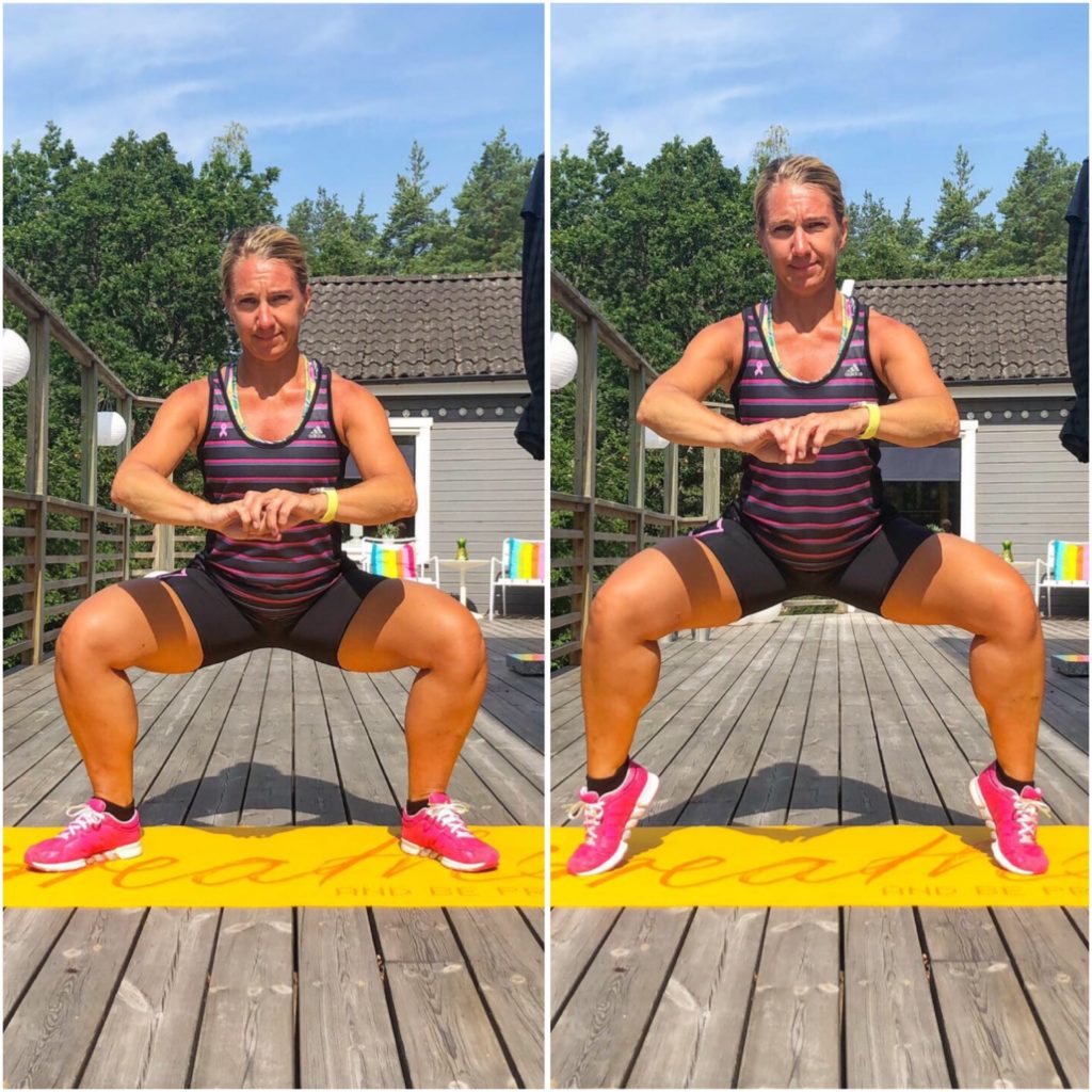 bred squat med hällyft