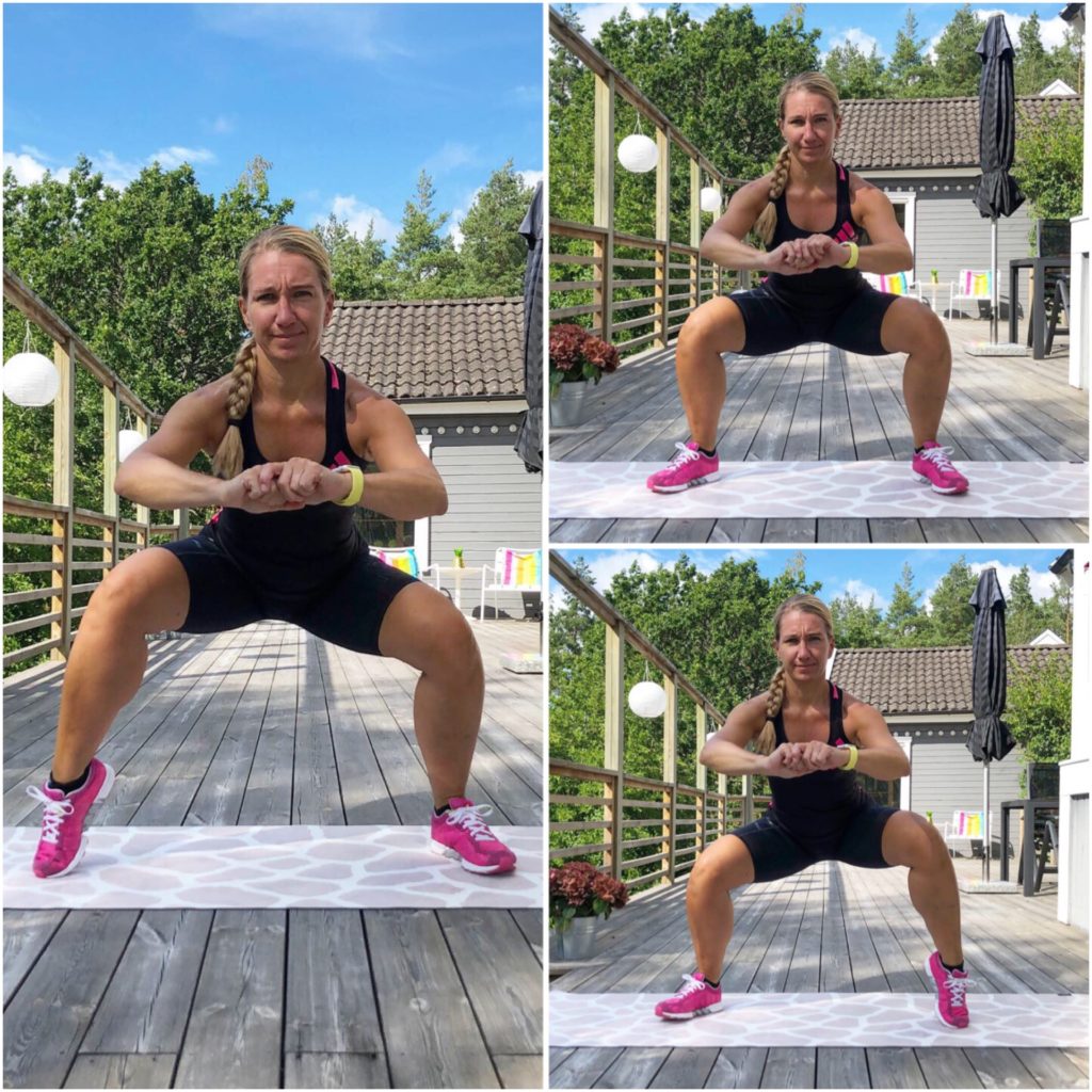 Bred squat med hällyft